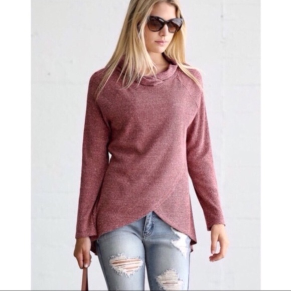 Tops - Mauve Long Sleeve Layered Top